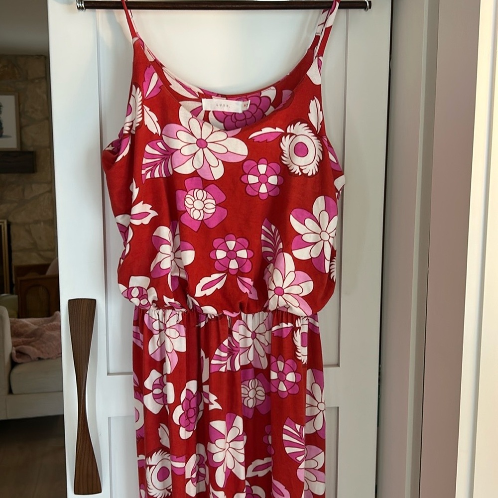 Lush Red and Pink Floral Top